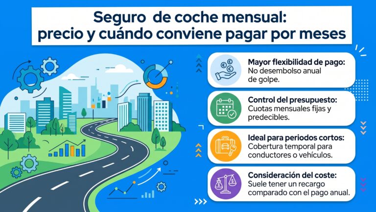 Seguro de coche mensual: cuánto cuesta y cuándo compensa pagar por meses