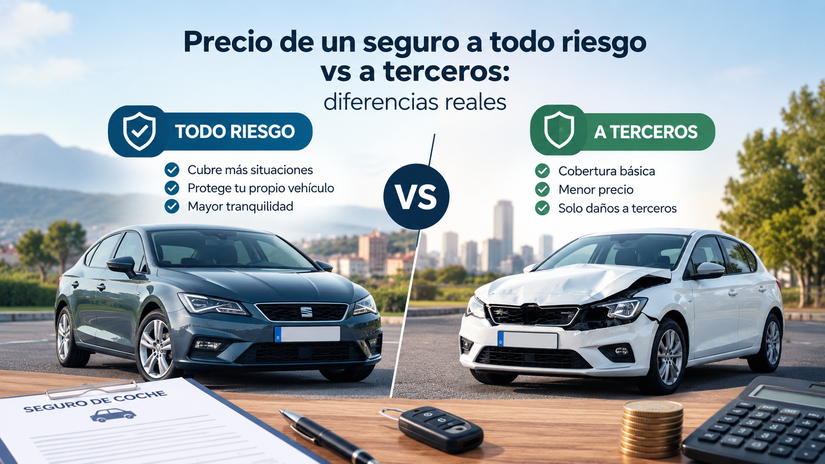 Seguro a todo riesgo vs a terceros: precio y diferencias reales